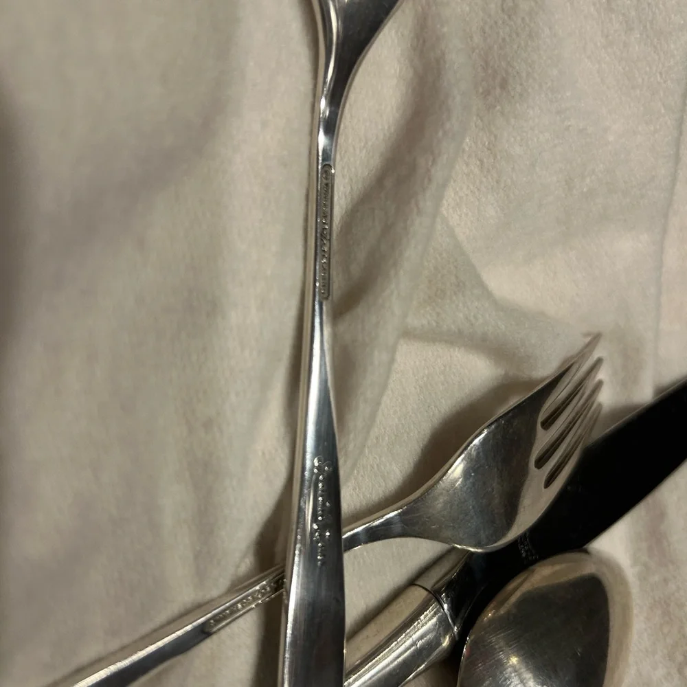 Elegant Spanish Lace Sterling Silverware Set with Intricate Design by Wallace